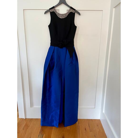 Sachin & Babi Monica Gown Black/Blue Size 0‎ - Picture 2 of 4